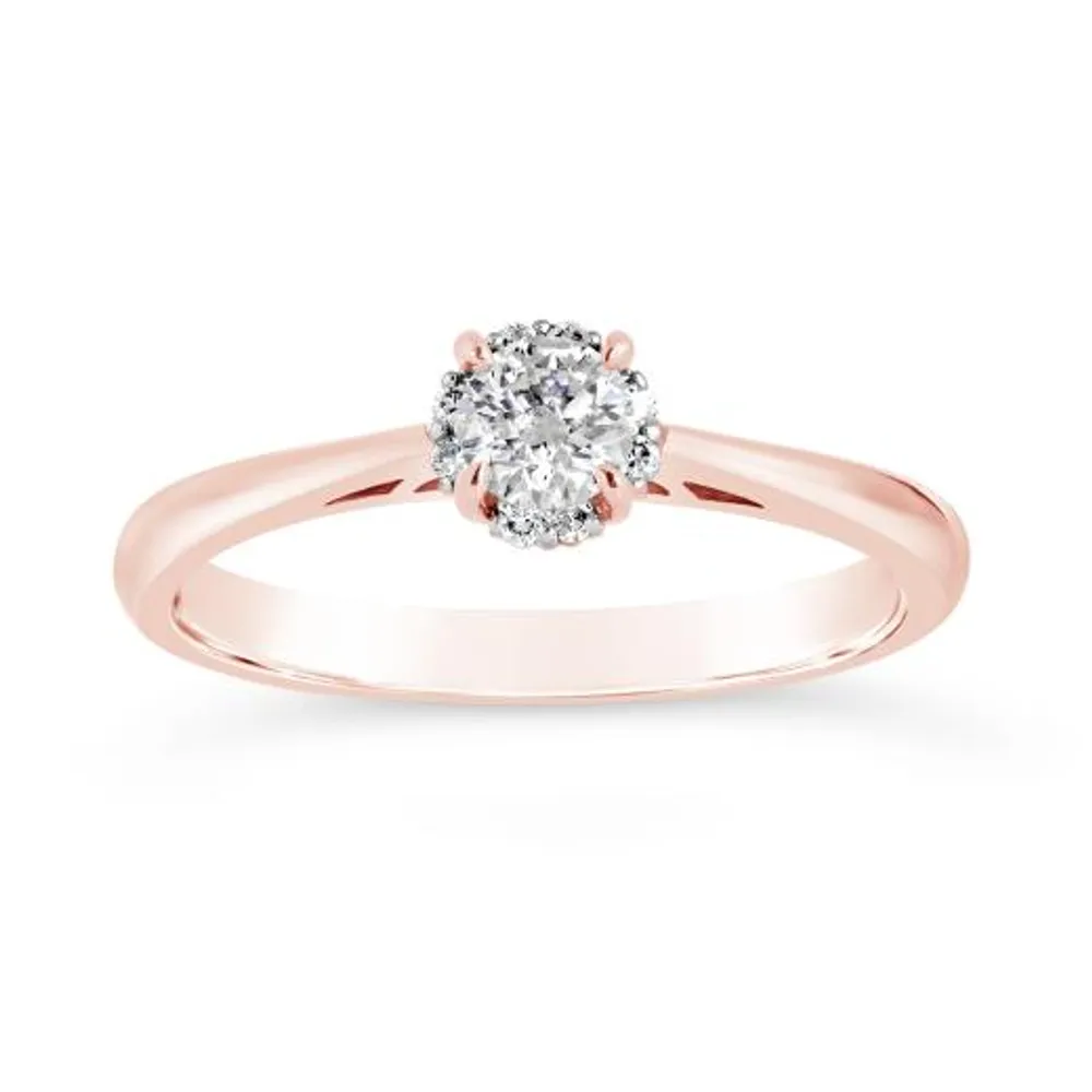 Glacier Fire 14K Rose Gold 0.35CTW Canadian Diamond Solitaire