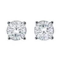 10K White Gold 0.25CTW Diamond Studs