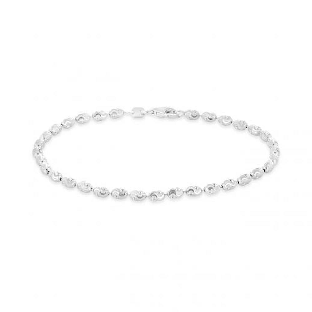 Sterling Silver 7.5" Rice Typhoon Bracelet