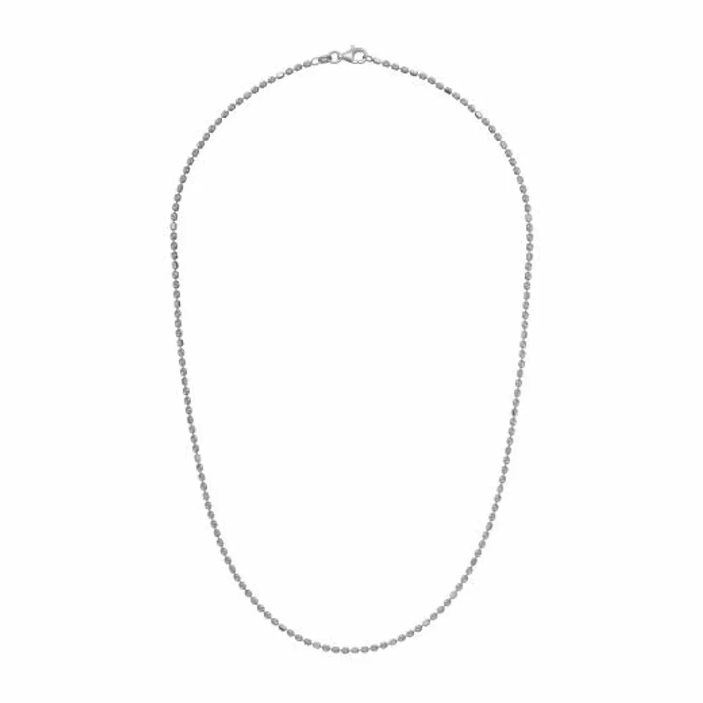 Sterling Silver 24" 2mm Diamond Cut Necklace