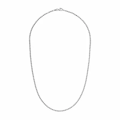 Sterling Silver 24" 2mm Diamond Cut Necklace