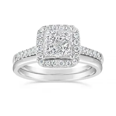 14K White Gold 1.00CTW Seamless Bridal Ring