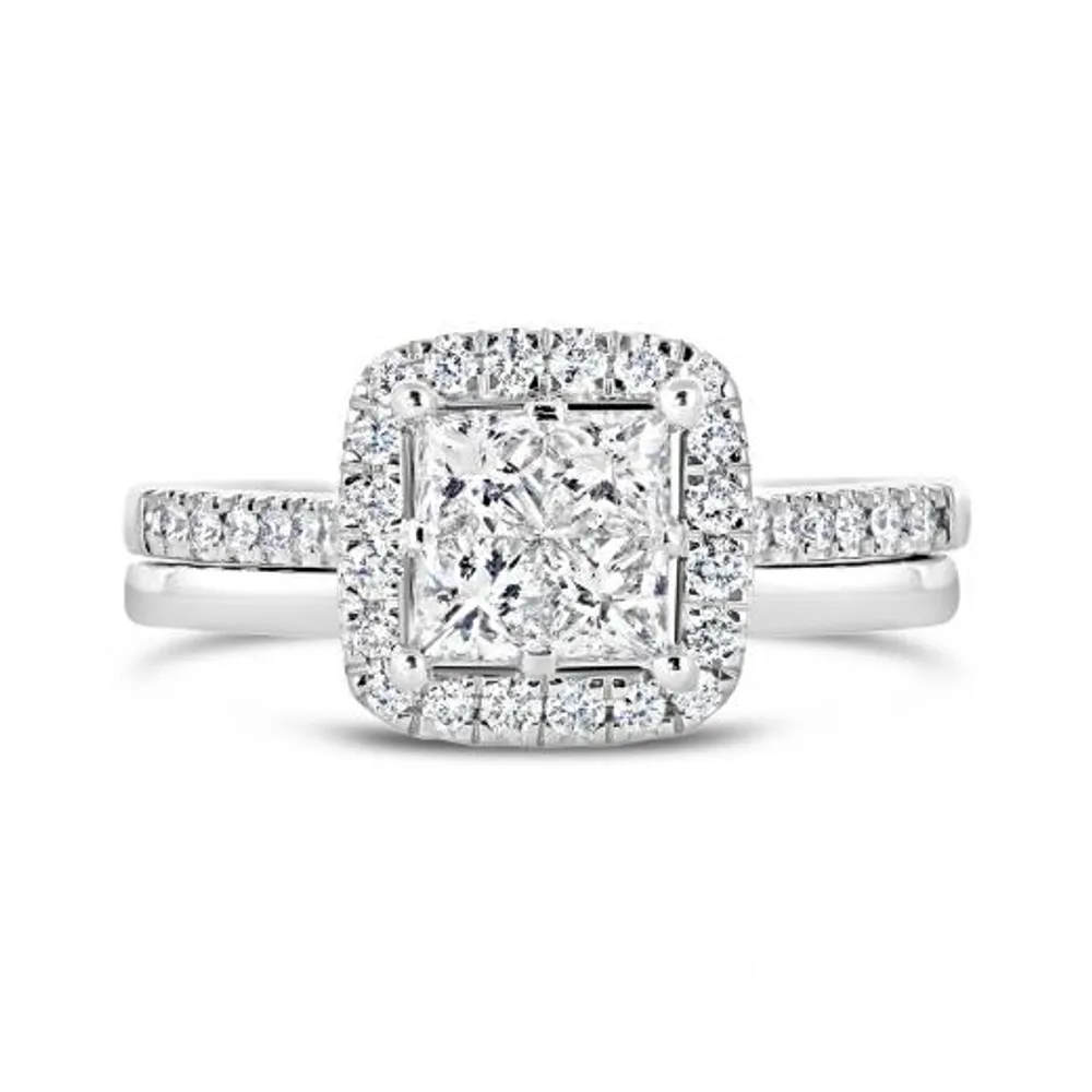 14K White Gold 1.00CTW Seamless Bridal Ring