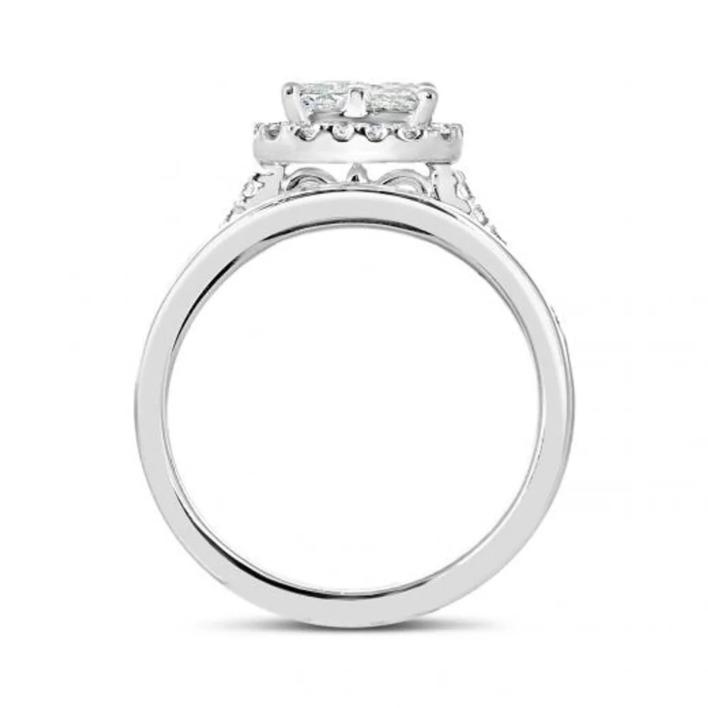 14K White Gold 1.00CTW Seamless Bridal Ring