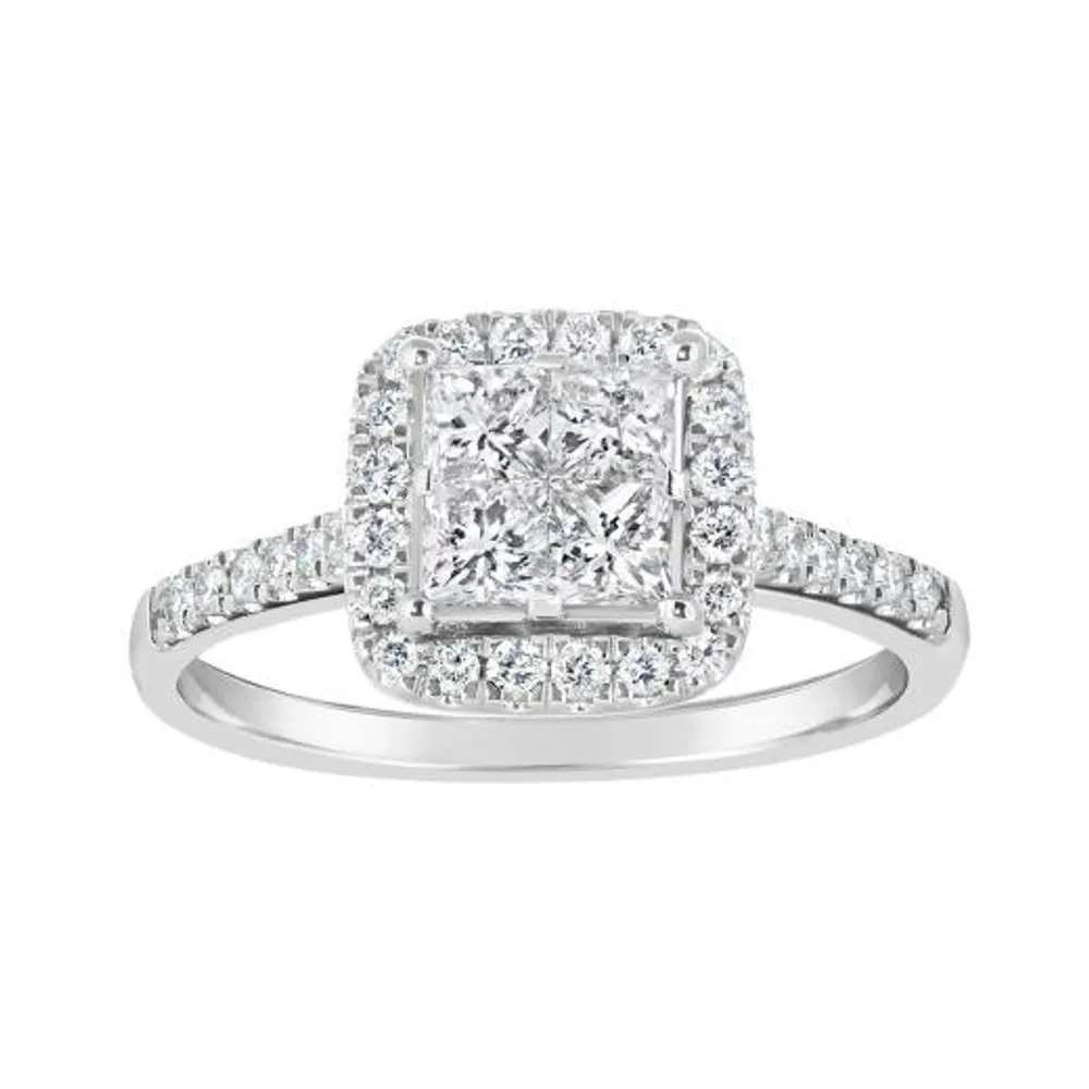 14K White Gold 1.00CTW Seamless Bridal Ring