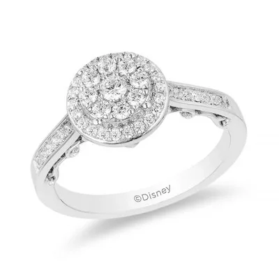 Enchanted Disney Fine Jewelry 14K White & Yellow 0.50CTW Tiana Bridal Ring