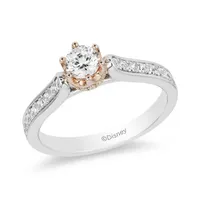 Majestic Princess 14K White & Rose Gold 0.62CTW Engagement Ring