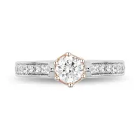 Majestic Princess 14K White & Rose Gold 0.62CTW Engagement Ring