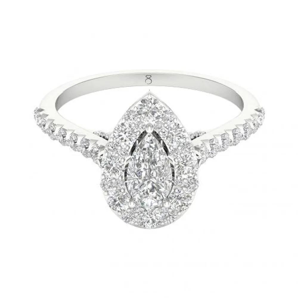 My Diamond Story 14K White Gold 1.20CTW Bridal Ring