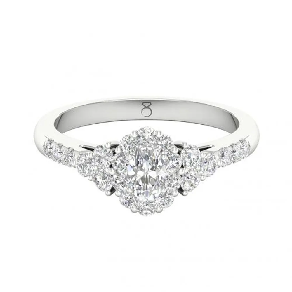 My Diamond Story 14K White Gold 0.80CTW Bridal Ring