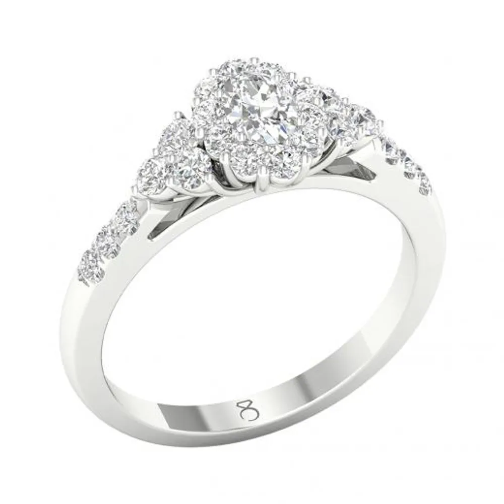 My Diamond Story 14K White Gold 0.80CTW Bridal Ring