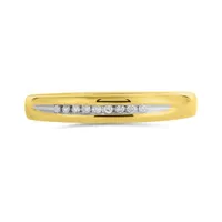 10K Yellow Gold 0.04CTW Trio Wedding Band