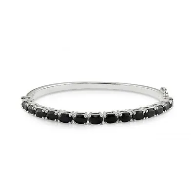 Julianna B Sterling Silver Black Sapphire Bangle