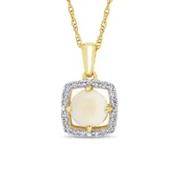 Julianna B 10K Yellow Gold 0.10CTW Diamond & Opal Fashion Pendant