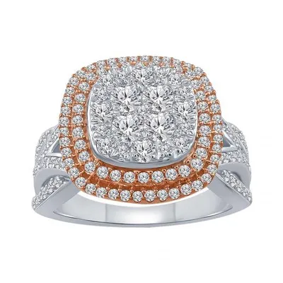 10K White & Rose Gold 1.00CTW Diamond Fashion Ring