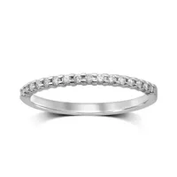 10K White Gold 0.15CTW Diamond Band