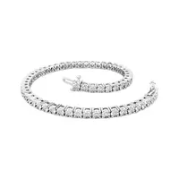 10K White Gold 1.00CTW Diamond Tennis Bracelet