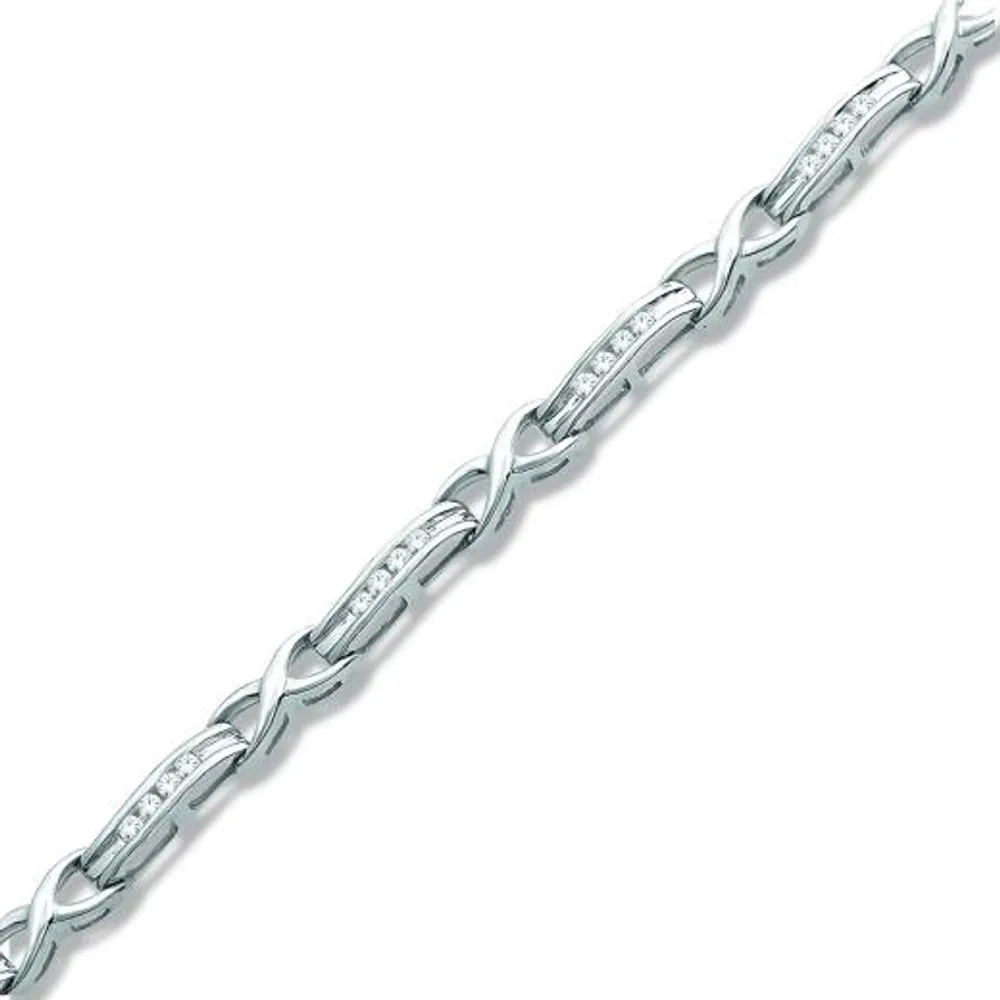 10K White Gold 0.50CTW Diamond Bracelet