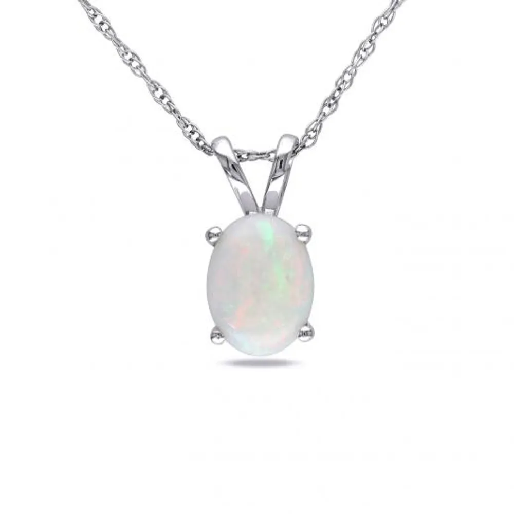 Julianna B 10K White Gold Opal Pendant