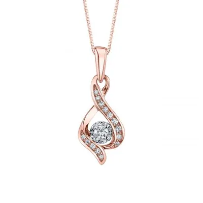 Sirena 10K Rose Gold 0.14CTW Pendant