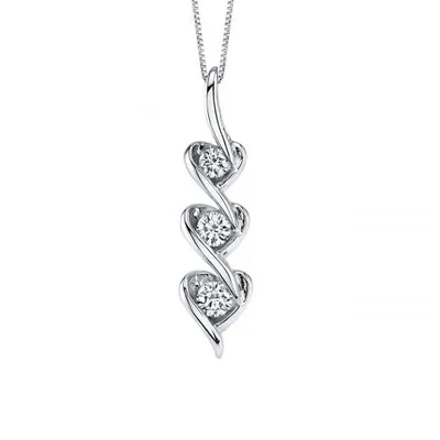 Sirena 10K White Gold 0.14CTW Pendant