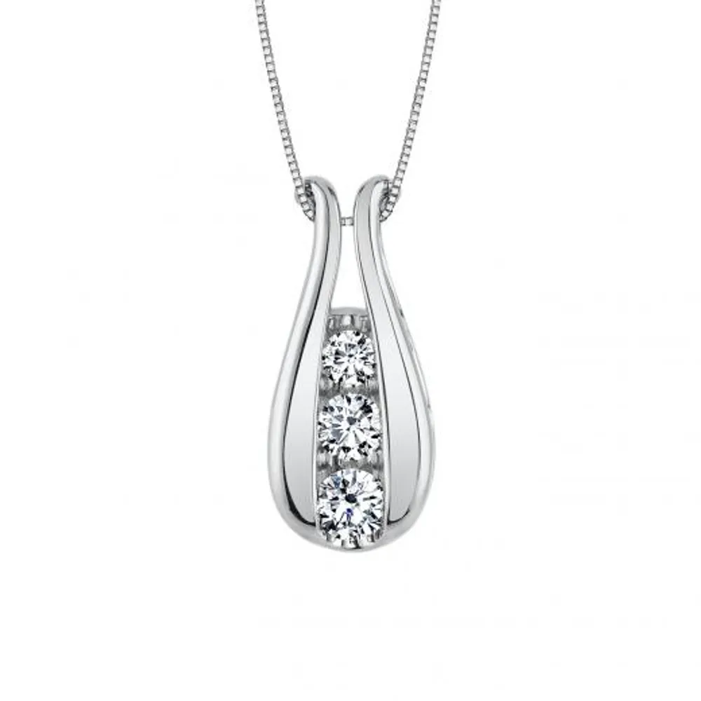 Sirena 10K White Gold 0.14CTW Pendant