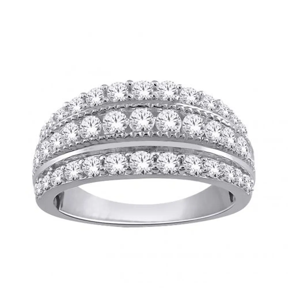 10K White Gold 1.00CTW Diamond Band