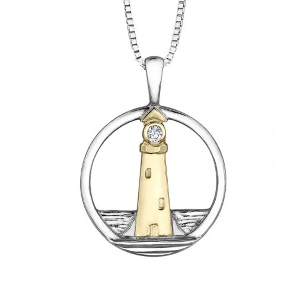 Glacier Fire Canadian Diamond Lighthouse Pendant