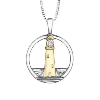 Glacier Fire Canadian Diamond Lighthouse Pendant