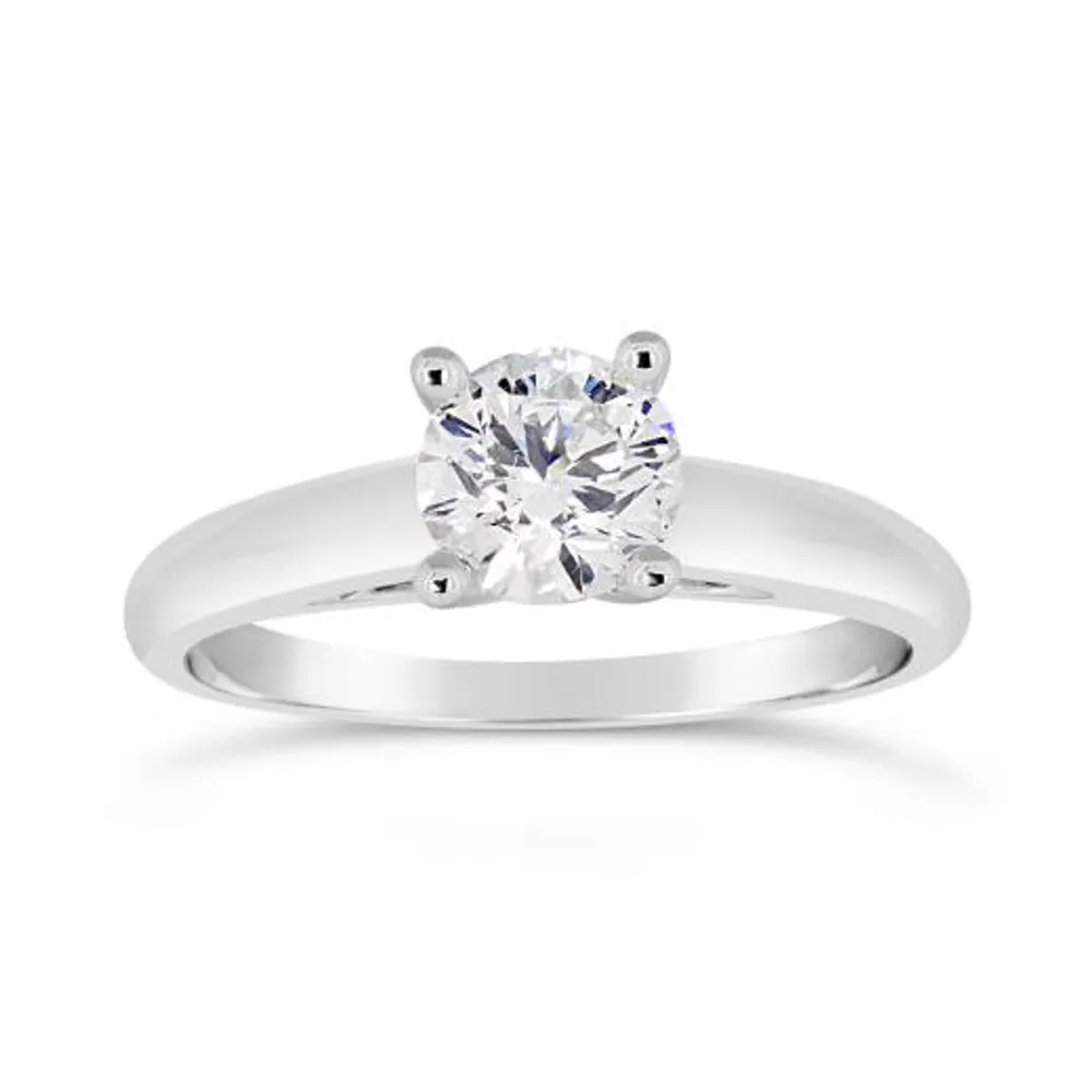 Glacier Fire 14K White Gold 1.00CT Diamond Solitaire Ring