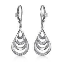 Elle "Majestic" Wave Cubic Zirconia Earrings