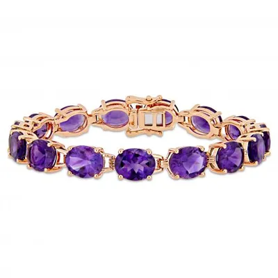 Julianna B Pink Sterling Silver Amethyst Bracelet