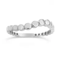 10K White Gold Stacking Circles Ring