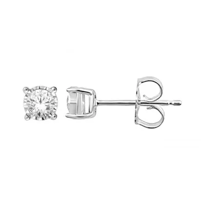 18ct Yellow Gold Brilliant Cut Diamond Solitaire Stud Earrings 0.10ct