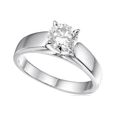 Glacier Fire 14K White Gold 1.00CT Solitaire Ring