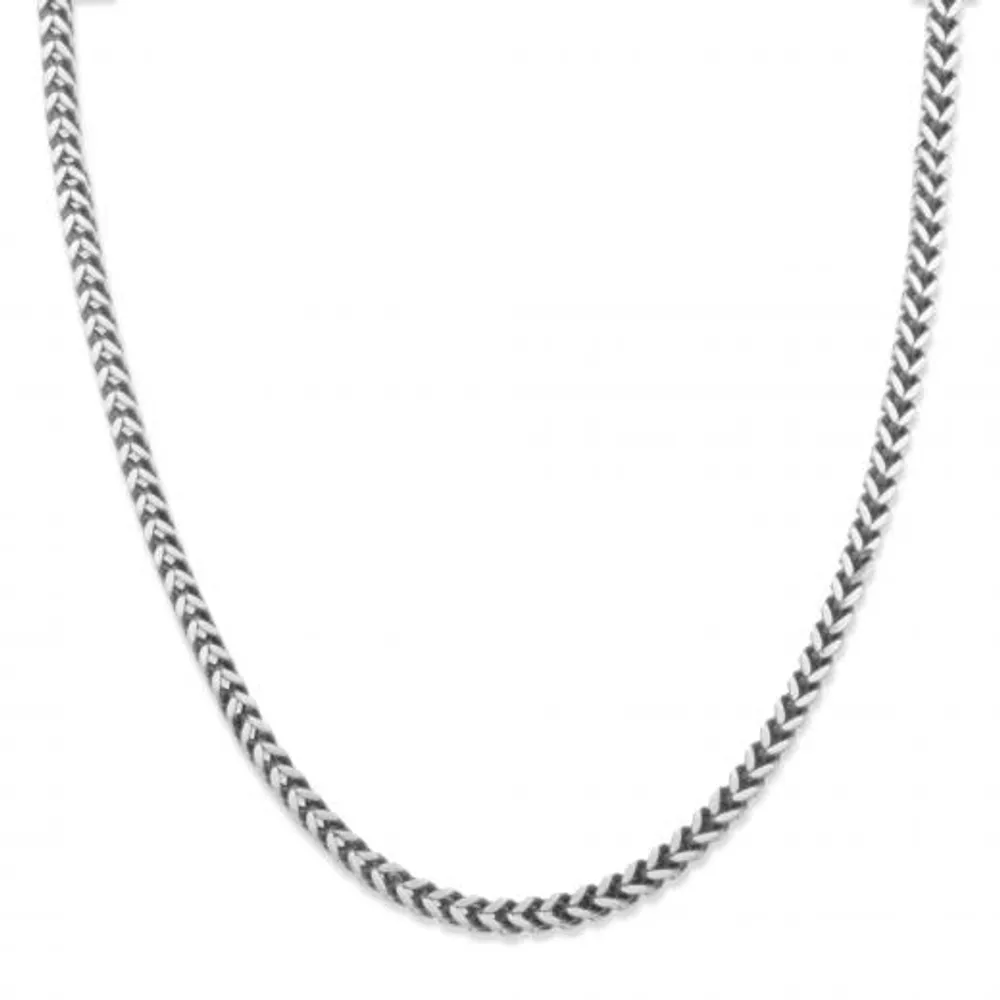 SteelX Stainless Steel 22" Black Fancy Chain