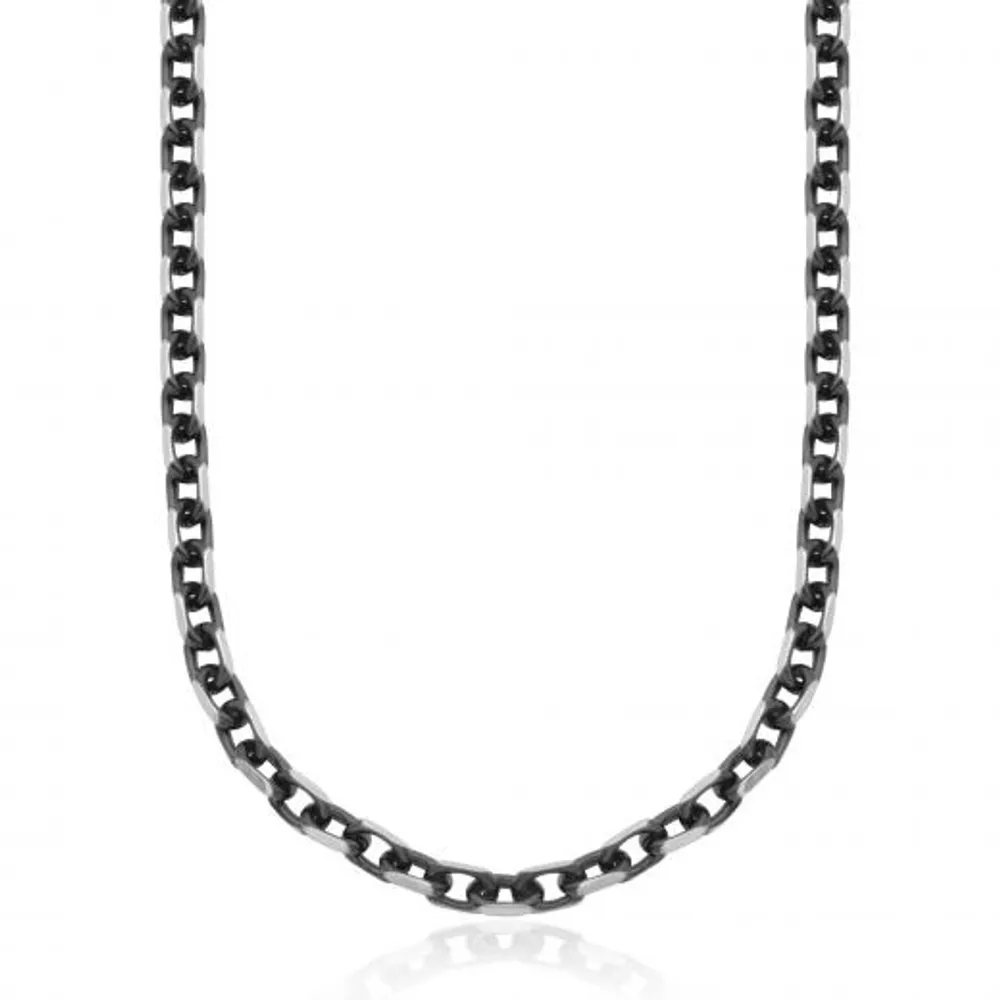 SteelX Stainless Steel 24" Black Chain