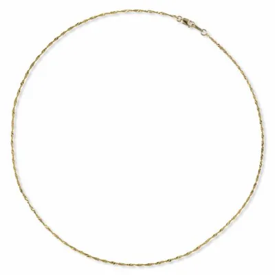 10K Yellow Gold 16" 1.25mm Singapore Chain