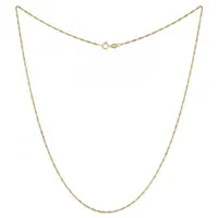 10K Gold 16" 1.45mm Singapore Chain