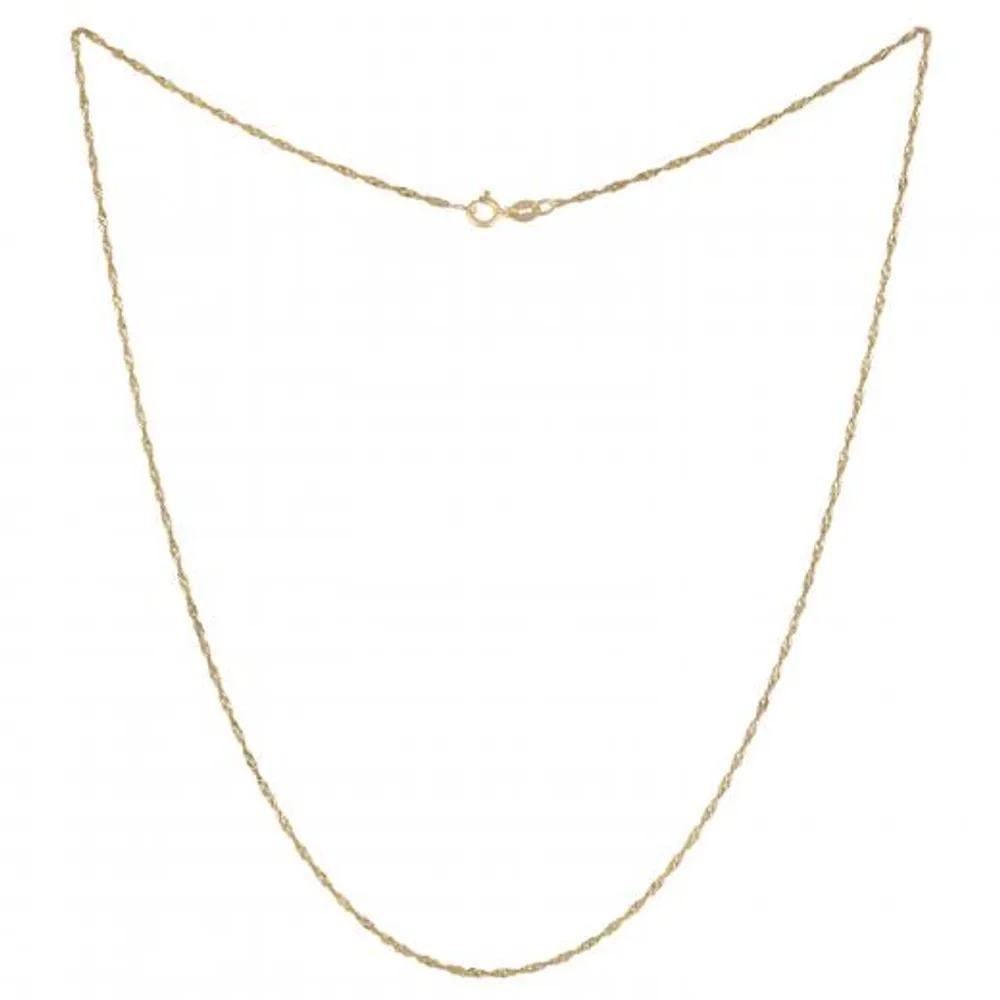 10K Gold 18" 1.45mm Singapore Chain