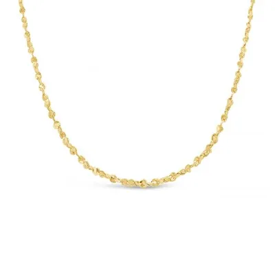 10K Yellow Gold 16" 0.9mm Serpentine Chain