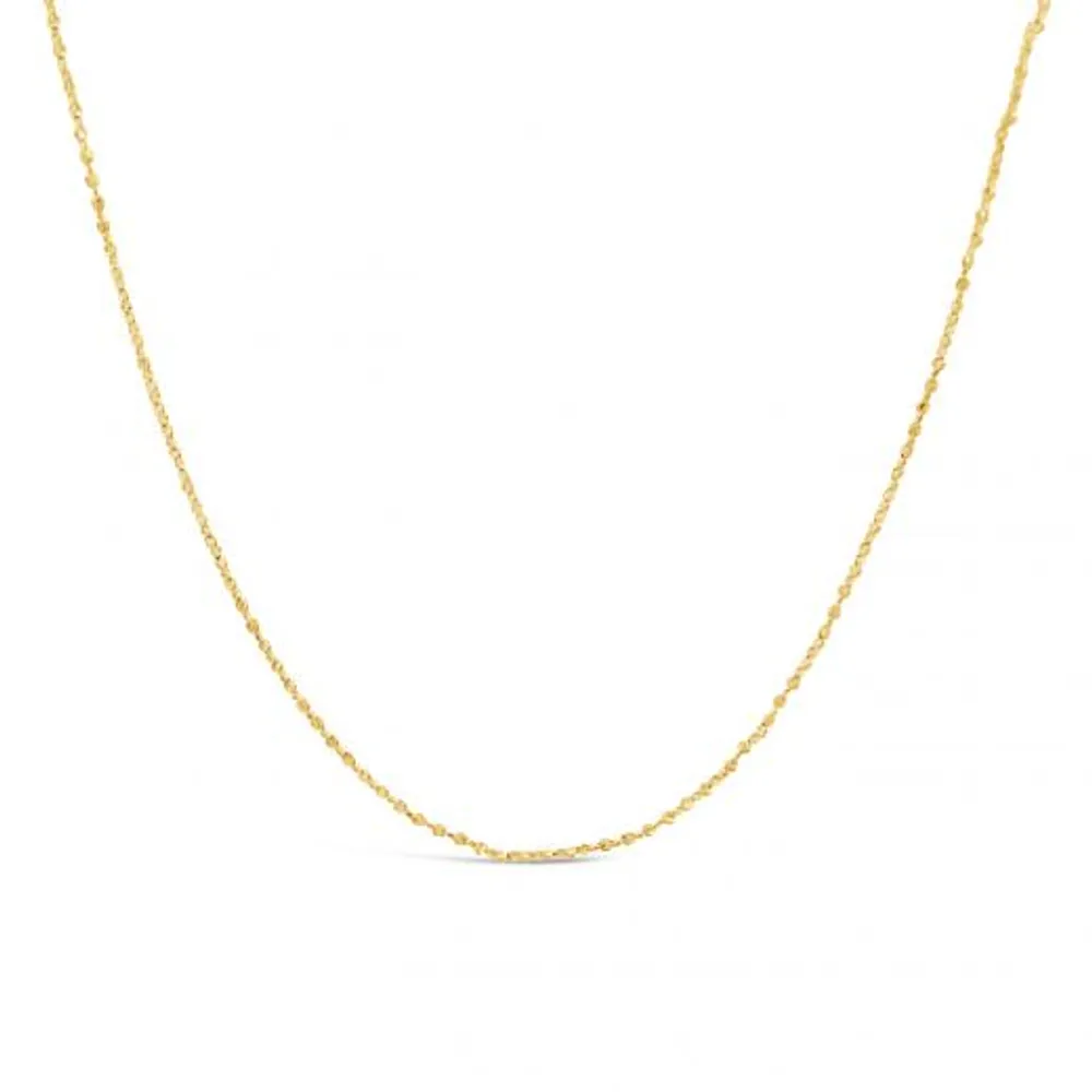 10K Yellow Gold 18" 0.90mm Serpentine Chain