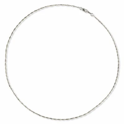 10K White Gold 16" 1.45mm Singapore Chain