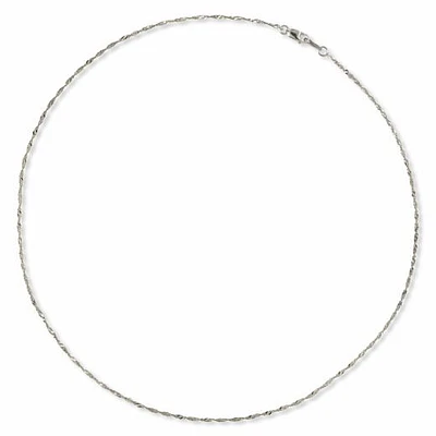 10K White Gold 18" 1.45mm Singapore Chain