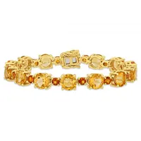 Julianna B Yellow Plated Sterling Silver Citrine & Madeira Citrine Bracelet