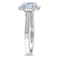 Julianna B 14K White Gold Sky Blue Topaz & 0.25CTW Diamond Fashion Ring