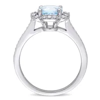 Julianna B 14K White Gold Sky Blue Topaz & 0.25CTW Diamond Fashion Ring