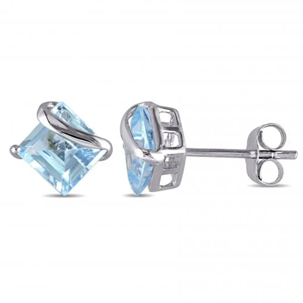 Julianna B 10K White Gold Sky Blue Topaz Earrings