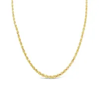 10K Yellow and White Gold 20" Diamond Cut Rope Chain