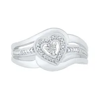 Sterling Silver Diamond Promise Ring